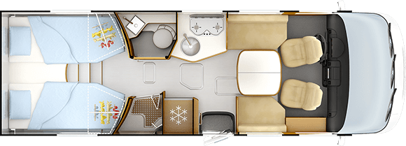 Piantina versione giorno RAPIDO 8066dF