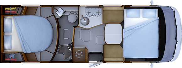 Piantina versione notte RAPIDO 8086dF