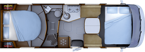 Piantina versione notte RAPIDO 8096dF