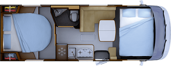 Piantina versione notte RAPIDO 850F