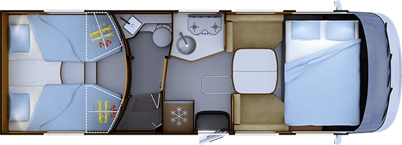 Piantina versione notte RAPIDO 866F