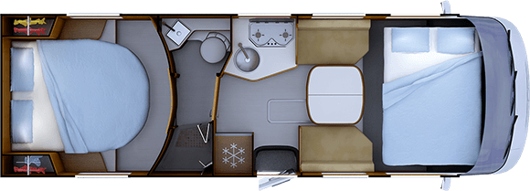 Piantina versione notte RAPIDO 896F