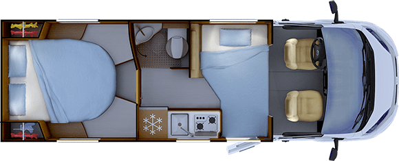 Piantina versione notte RAPIDO C50