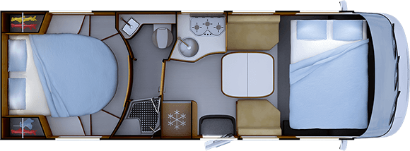 Piantina versione notte RAPIDO i96M ALDE