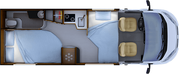 Piantina versione notte RAPIDO V62