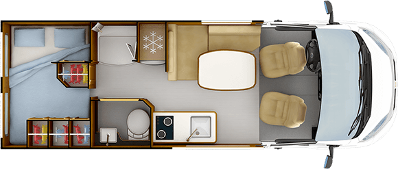 Piantina versione giorno RAPIDO V65 XL