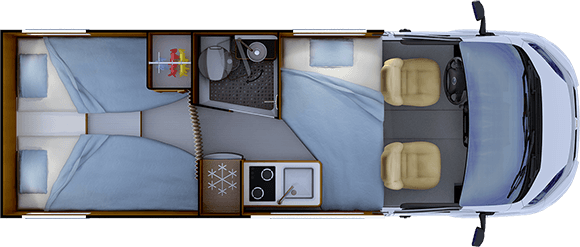 Piantina versione notte RAPIDO V68